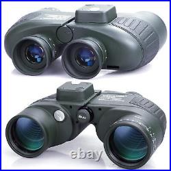 10X50 Marine Binoculars for Adults with Rangefinder Compass, Waterproof Marin