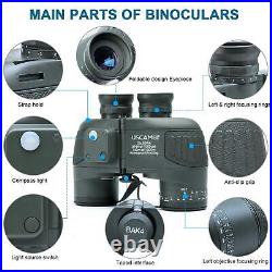 10X50 Marine Binoculars for Adults with Rangefinder Compass, Waterproof Marin