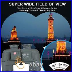 10X50 Marine Binoculars for Adults with Rangefinder Compass, Waterproof Marin