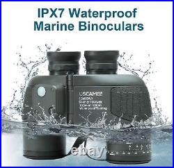 10X50 Marine Binoculars for Adults with Rangefinder Compass, Waterproof Marin