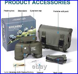 10X50 Marine Binoculars for Adults with Rangefinder Compass, Waterproof Marin