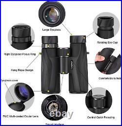 10x42 Adult Binoculars Ipx7 Professional Waterproof and Anti-Fog with 23mm Large