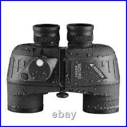 10x50 Marine Military Binoculars Telescope with Rangefinder Compass