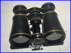 1906 Bischauser binoculars with case and integrated compass, Switzerland