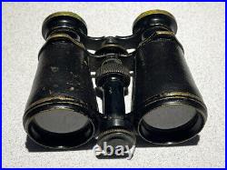 1906 Bischauser binoculars with case and integrated compass, Switzerland