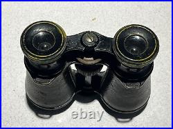 1906 Bischauser binoculars with case and integrated compass, Switzerland