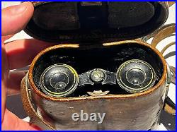 1906 Bischauser binoculars with case and integrated compass, Switzerland