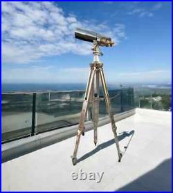 1920 Century Nautical Naval Binoculars marine With Nickel Tripod Stand