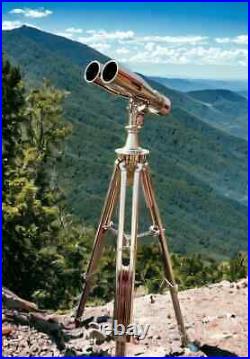 1920 Century Nautical Naval Binoculars marine With Nickel Tripod Stand