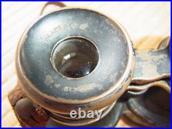 1920s British military binoculars UK HEZZANITH HEATH & CO. LTD with leather case