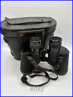 1940 US Navy BU Ships Mark III Mod 1 Binoculars Military with Original Case