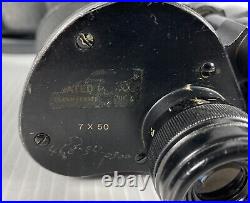 1943 US Navy BU Ships Mark 32 Mod 1 Binoculars Military with Original Case