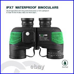 7X50 Binoculars with Rangefinder Compass for Hunting Boating Military Waterproof