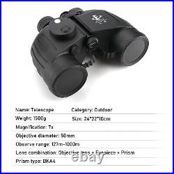 7x50 Military Binoculars withRangefinder&Compass IPX7 Birding Huntinng Equipment
