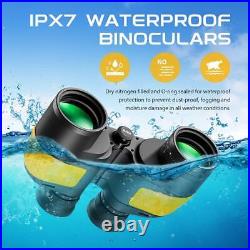 7x50 Waterproof Fogproof Military Marine Binoculars withInternal Rangefinder &