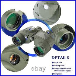 APEXEL 10X50 Waterproof Military Binoculars PowerView Porro Prism with Compass