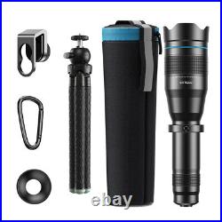 APEXEL 60X Zoom Optical HD Lens Monocular Telescope +Tripod +Clip For Cell Phone