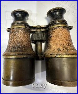 Antique U. S. Navy Military Binoculars Marked US/ NAVY, N 3544 Super Rare