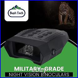 Bush Tech Night Vision Binoculars, Military-Grade Binoculars with Camera