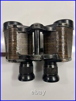 Dienstglas 6x30 E. LEITZ WETZLAR H/6400 WW2 Binoculars German Eagle on Eyepiece