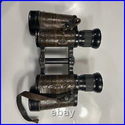 Dienstglas 6x30 E. LEITZ WETZLAR H/6400 WW2 Binoculars German Eagle on Eyepiece