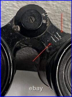 Dienstglas 6x30 E. LEITZ WETZLAR H/6400 WW2 Binoculars German Eagle on Eyepiece