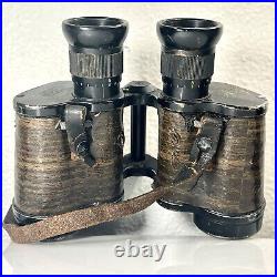 Dienstglas 6x30 E. LEITZ WETZLAR H/6400 WW2 Binoculars German Eagle on Eyepiece