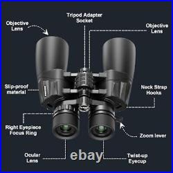 Eadali 10-30x50 Zoom Binoculars for Adults, High Powered Military Binoculars