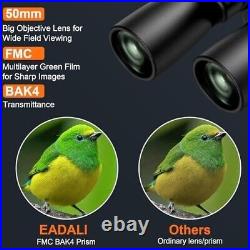 Eadali 10-30x50 Zoom Binoculars for Adults, High Powered Military Binoculars