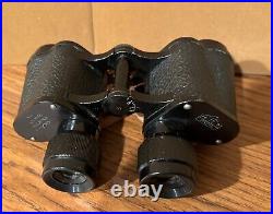 HUET PARIS, No. 60-52638, 8X30 WWII MILITARY BINOCULARS WITH LEATHER CASE