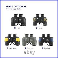 High Power 7X50 Binoculars with Rangefinder Compass for Boating Hunting Camping