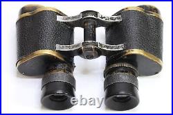 INDIX 6x24 HUERT Paris France Military Field Glasses Binoculars w RETICLE #23