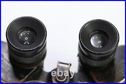 INDIX 6x24 HUERT Paris France Military Field Glasses Binoculars w RETICLE #23