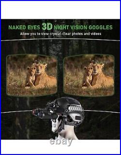 Infrared Night Vision Binoculars 4K 3D Head Mounted Goggles 8X Zoom with 32GB
