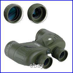 Military 10x50 Binoculars Telescope Digital Compass Waterproof Light Night Vison