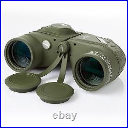 Military 10x50 Binoculars Telescope Digital Compass Waterproof Light Night Vison