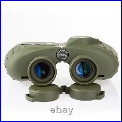 Military 10x50 Binoculars Telescope Digital Compass Waterproof Light Night Vison