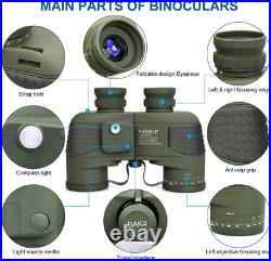 NOCOEX 10x50 Marine Binoculars for Adults, Military 10X50F