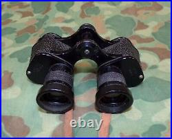 Original WW2 European Military Grade Binoculars Delta 6x24 No. 1250 leather case