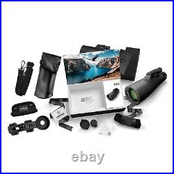 Python 12x52 Range Master Ultra HD Monocular + Smartphone Adapter + Leather Bag