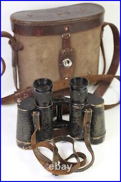 RARE WWII 1941 Soviet Army RKKA military Binoculars 6x30 GOMZ with CASE #11