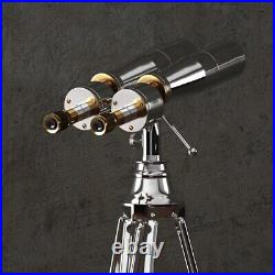 Replica Stunning Naval Brass Victorian Binoculars 15x80 with Nickle Tripod