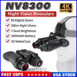 USA NV8300 4K Night Vision Goggles Infrared Night Vision Binoculars for Hunting