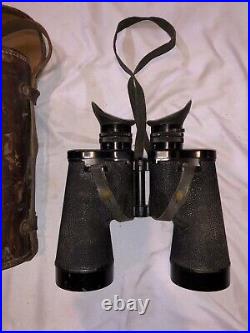 VINTAGE WW2 Military M15 Binoculars with M24 Carrying Case Westinghouse 7x50