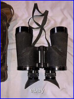 VINTAGE WW2 Military M15 Binoculars with M24 Carrying Case Westinghouse 7x50