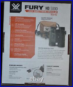 VORTEX Fury HD 5000 10X42 Laser Rangefinding Binoculars, LRF301