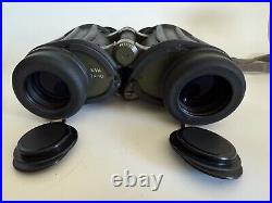 Vintage Carl Zeiss Jena, NVA East German Army Rubberized Binoculars 7 x 40