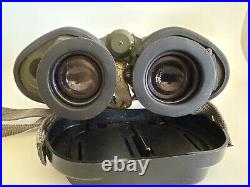 Vintage Carl Zeiss Jena, NVA East German Army Rubberized Binoculars 7 x 40