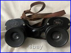 Vintage Huet Paris Military Binoculars With Case 6x24