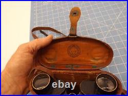 Vintage WWII Bausch & Lomb Binoculars & Compass Case military